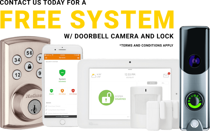 Contact us Today for a free system with doorbell and lock